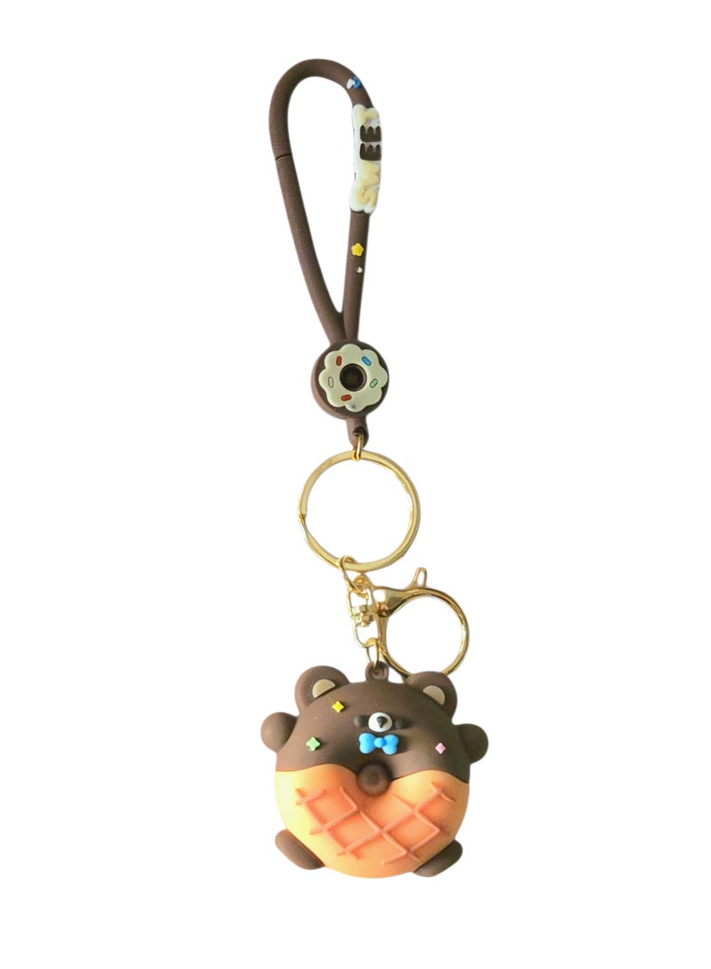 ميدالية رابر شكل دونتس لون بني - Image 5